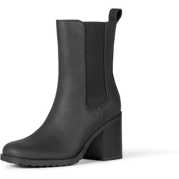 Trendy Women's Heeled Chelsea Boots - Memory Foam Comfort, Easy Slip-On Design - Picture 1 of 6